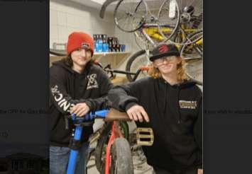 TLC Bike Shop in Meaford operated by Lucas Van Horn and Tyler White. Photo from Grey Bruce OPP