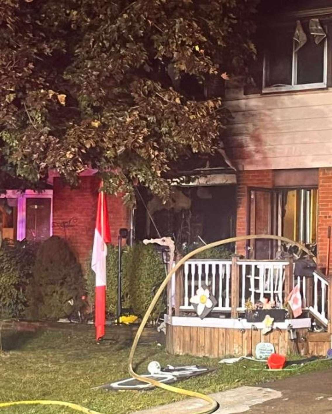 Structure fire October 7, 2024. Photo courtesy of Sarnia Fire Rescue via Facebook. 