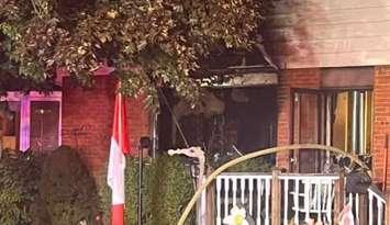 Structure fire October 7, 2024. Photo courtesy of Sarnia Fire Rescue via Facebook. 