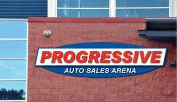 New logo unveiled for Progressive Auto Sales Arena in Sarnia. August 15, 2016 Submitted photo.