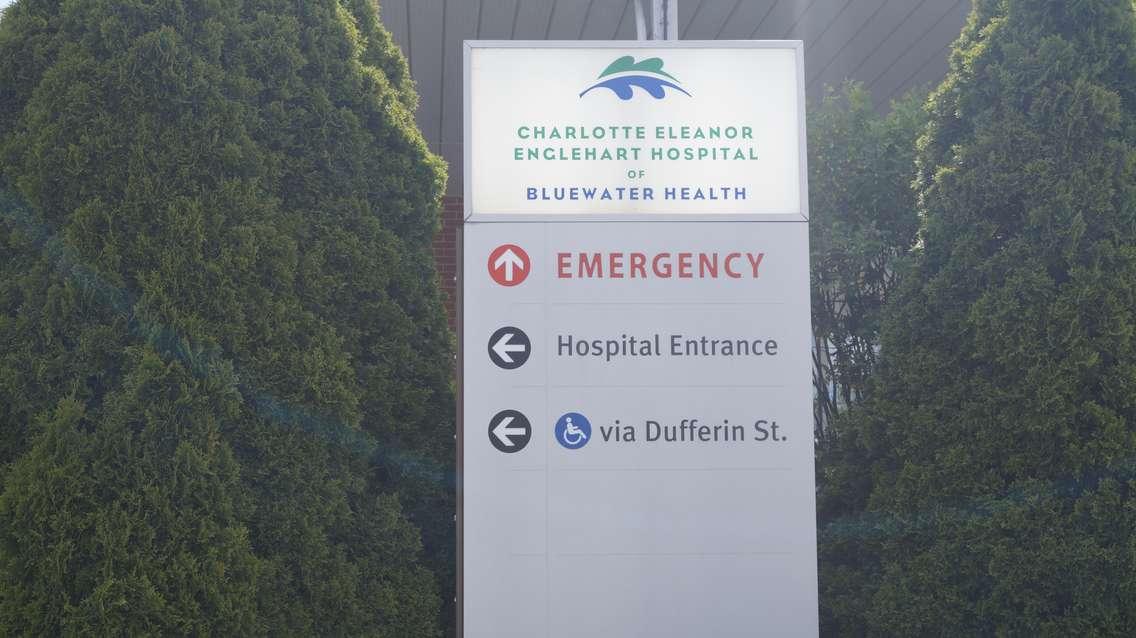 Photo of the Charlotte Eleanor Englehart Hospital in Petrolia, May 10, 2024 (Photo by: Lindsay Newman/ Blackburn Media)