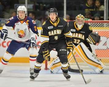 Sarnia Sting Defenceman and Lambton Jr. Sting Grad Jeff King (Photo From CHL Images)
