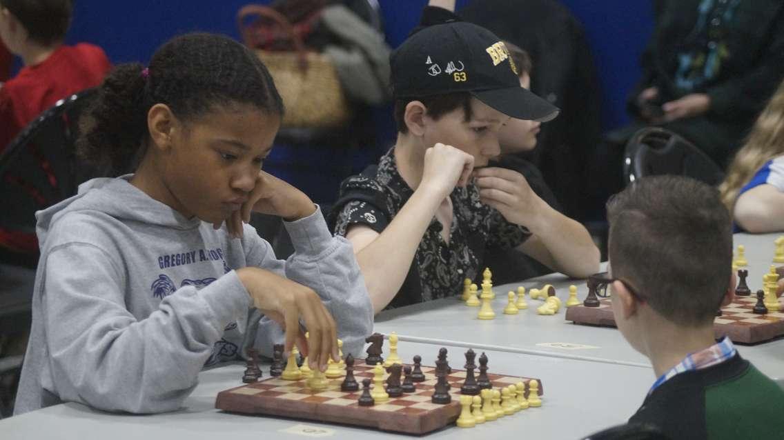 Students taking part in the St. Clair Catholic Chess Tournament at Holy Trinity in Sarnia. 18 April 2023. Photo by Sarnia News Today