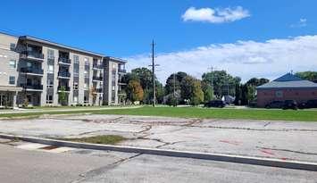 The site of Indwell's proposed supportive housing project in downtown Sarnia (Blackburn Media Photo by Stephanie Chaves)