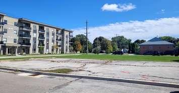 The site of Indwell's proposed supportive housing project in downtown Sarnia (Blackburn Media Photo by Stephanie Chaves)