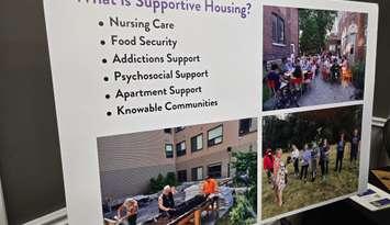 Indwell holds a drop in open house for its supportive housing project on George St. in Sarnia (Sarnia News Today photo by Josh Boyce)
