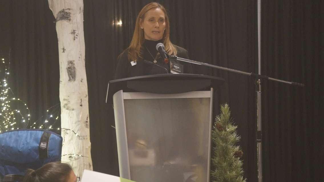 Executive Lead for Sarnia-Lambton Health Team, Nadine Neve at a funding announcement, March 19, 2025. (Photo by: Lindsay Newman/Blackburn Media)