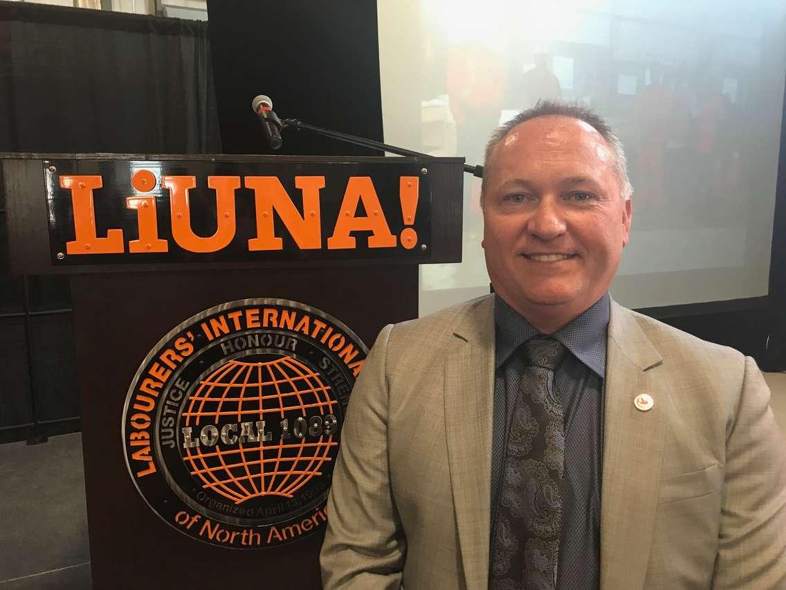 LiUNA Local 1089 Business Manager Mike Maitland September 17, 2019 (BlackburnNews.com photo by Melanie Irwin)