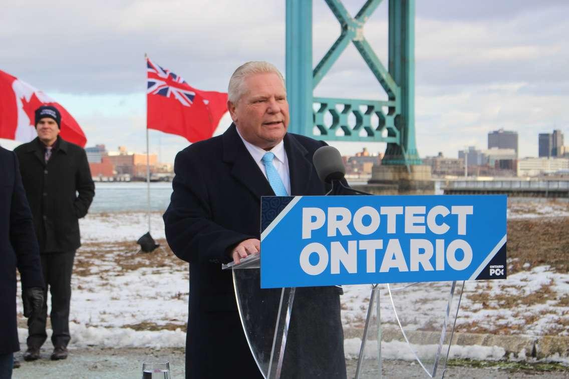 PC leader Doug Ford launches campaign in Windsor, January 29, 2025. (Photo by Maureen Revait) 