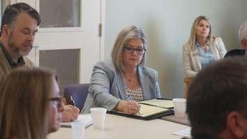 Ontario NDP Leader Andrea Horwath in Sarnia May 6, 2016 (Blackburnnews.com Photo By Briana Carnegie)