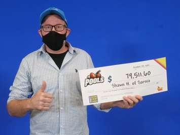 Shawn Harding wins OLG POOLS. October 26, 2021 Photo courtesy of OLG