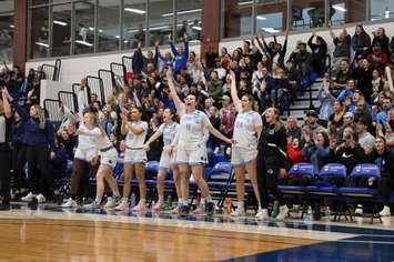 Lambton Lions women's basketball team during the 2024 OCAA gold medal game. March 3, 2024. (Photo courtesy of Lambton College Athletics via Facebook)