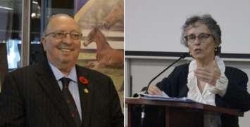Sarnia-Lambton MPP Bob Bailey (left), and former Ontario Environmental Commissioner Dianne Saxe (right). (Photo by Colin Gowdy, BlackburnNews)