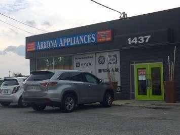 Arkona Appliances location on London Rd. in Sarnia. August 2017 (Photo by Melanie Irwin)