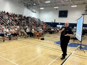 Hundreds attend a town hall hosted by the Sarnia Police Service, Sept 5, 2024 (Photo by: Lindsay Newman/ Blackburn Media)