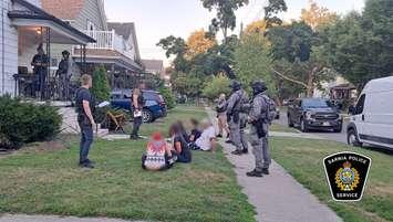 Sarnia police execute a drug search warrant at a Kathleen Avenue home - Aug 21/25 (Photo courtesy of Sarnia Police Service)
