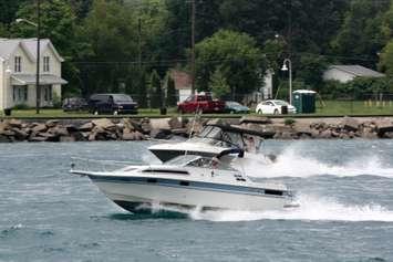 Power boats on the St. Clair River (BlackburnNews.com file photo by Dave Dentinger)