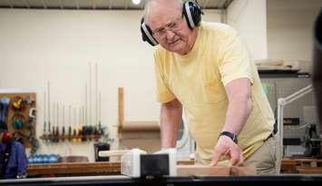 A man works in the hobby shop at the Strangway Centre. File photo courtesy of the City of Sarnia.