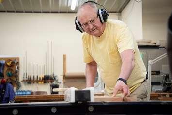 A man works in the hobby shop at the Strangway Centre. File photo courtesy of the City of Sarnia.