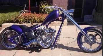 2005 custom 10' Chopper, purple and chrome. (Photo provided by OPP)