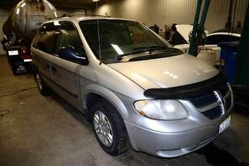 A Grey Dodge Minivan allegedly belonging to William David Carter (Photo Courtesy of Sarnia Police)