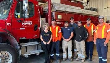 Bluewater Power crews heading to Florida to assist with Hurricane Milton power restoration efforts - Oct. 9/24 (Photo courtesy of Bluewater Power via Facebook)