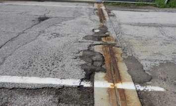 Joint Erosion of Jackson Road Bridge (Photo courtesy of City of Sarnia)
