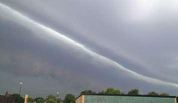 Storm clouds in Chatham, June 18, 2014. (Photo courtesy of Stephanie via the Blackburn Radio app)