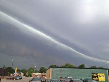 Storm clouds in Chatham, June 18, 2014. (Photo courtesy of Stephanie via the Blackburn Radio app)