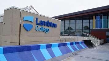 Newly rebuilt west entrance at Lambton College. November 2, 2023. (File photo by Natalia Vega)