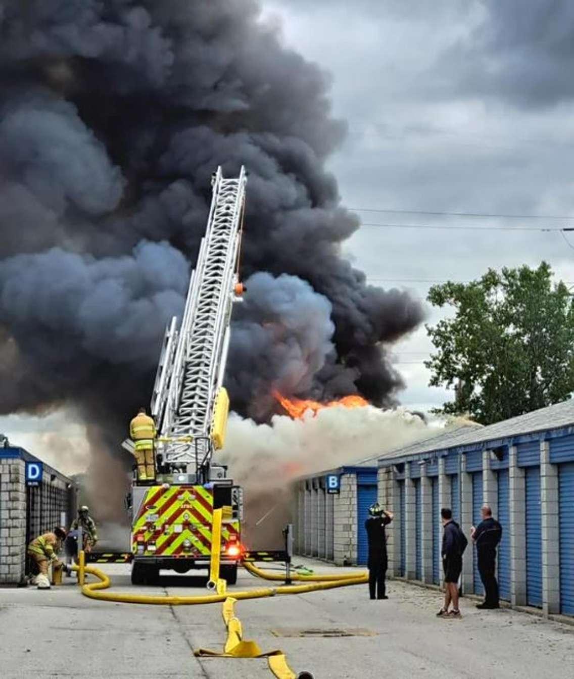 Structure fire at 1227 Confederation St. September 13, 2023. (Photo courtesy of Sarnia Police Service via X)