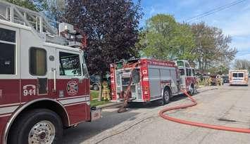 Point Edward Fire and Rescue vehicles, May 12, 2025. Photo courtesy Point Edward Fire and Rescue/Facebook.