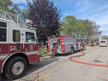 Point Edward Fire and Rescue vehicles, May 12, 2025. Photo courtesy Point Edward Fire and Rescue/Facebook.