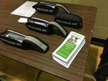 Naloxone kits.  (Photo by Ryan Drury)