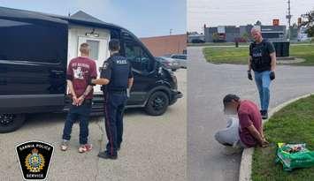 Sarnia police arrest an individual in a proactive blitz - July 31/25 (Photo courtesy of Sarnia Police Service)