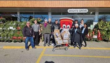 2023 results for Cops for Cans outside of Foodland in Bright's Cove, photo courtesy of the Sarnia Police Service