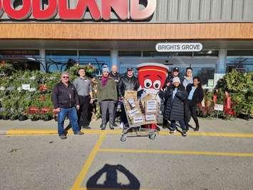 2023 results for Cops for Cans outside of Foodland in Bright's Cove, photo courtesy of the Sarnia Police Service