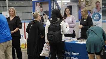 Residents at the Age-Friendly expo in Sarnia, May 7, 2025 (Photo by: Lindsay Newman/ Blackburn Media)