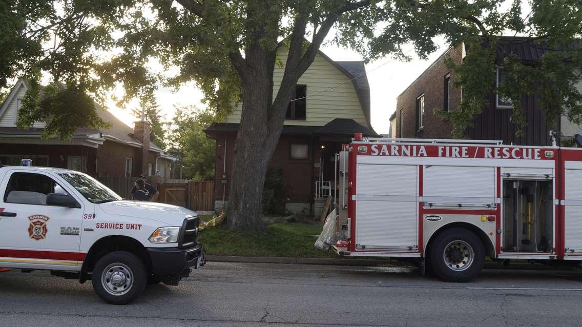 Sarnia fire at the scene of a house fire on Vidal Street. 21 July 2021.  (BlackburnNews.com file photo) 