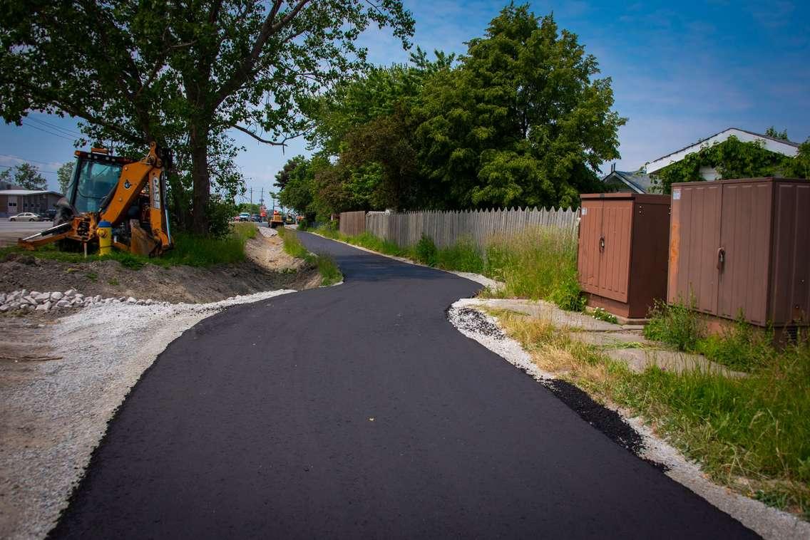 A new multi-use trail installed along Confederation Street in Sarnia (Photo courtesy of City of Sarnia via Facebook)