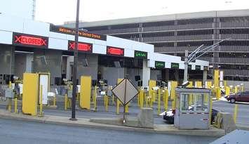 BlackburnNews.com file photo of customs booths on the U.S. side of the Windsor-Detroit Tunnel.