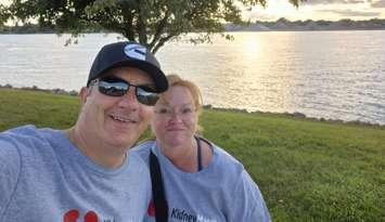 Paul and Kim Wright. 2025. (Photo courtesy of Kidney March - Living On Love Facebook page)