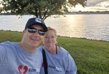 Paul and Kim Wright. 2025. (Photo courtesy of Kidney March - Living On Love Facebook page)