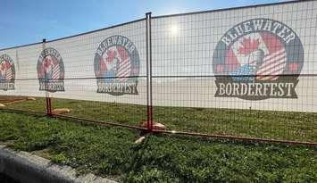 Bluewater BorderFest gates at Sarnia’s Centennial Park. June 16, 2025. (Photo courtesy of Bluewater BorderFest via Facebook)