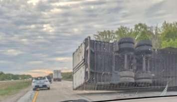 May 28, 2025. Rollover on eastbound Hwy 402. Submitted photo. 