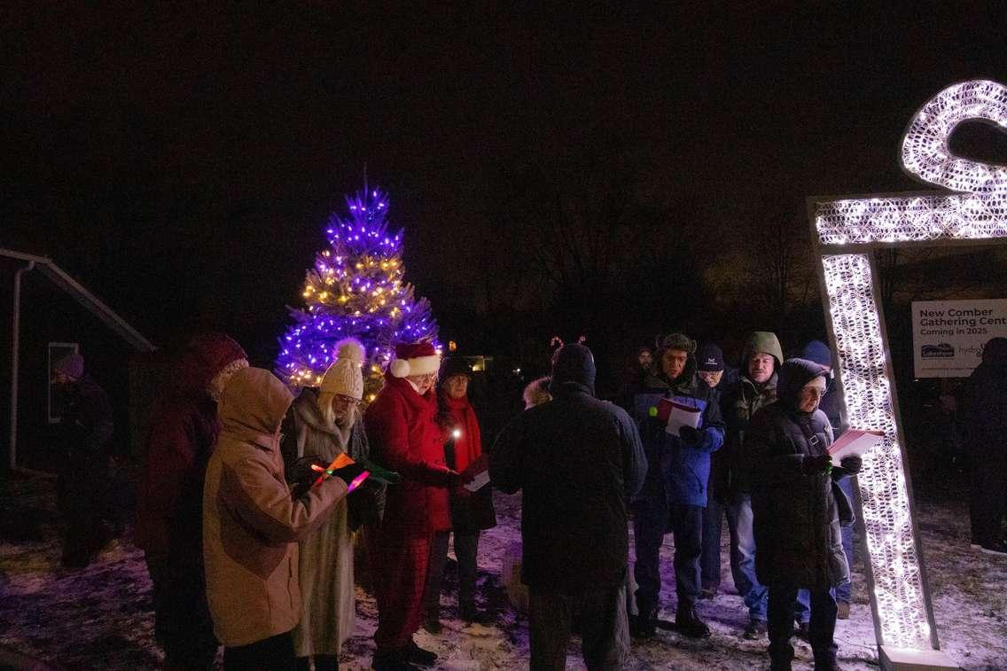 Carolers perform at the Comber Christmas tree lighting in Lakeshore, December 12, 2024. Photo courtesy Municipality of Lakeshore.