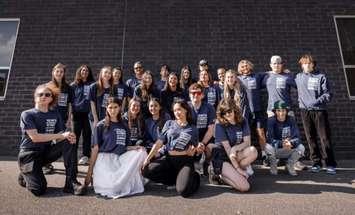 GLSS students wearing new "mental health matters" shirts. October 2023. (submitted photo)