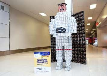 3rd annual CANstruction event. "Hadfield for Hunger" by Team Lambton Mall. Photo courtesy of Ruby Fruitman.