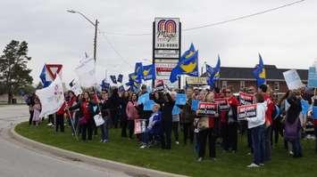 An education rally in Sarnia-Lambton. (File photo by Colin Gowdy, BlackburnNews)