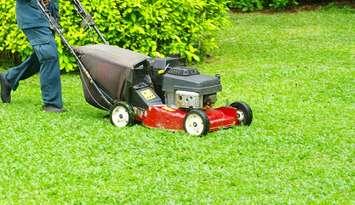 A person mows a lawn. (File photo courtesy © Can Stock Photo / Pakhnyushchyy) 